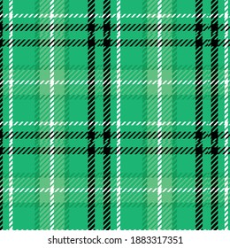 Plaid check patten in dark navy, green,black and white.Seamless fabric texture for print.