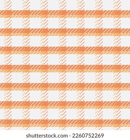 Plaid check patten in orange navy, gray.Seamless fabric texture for print.
