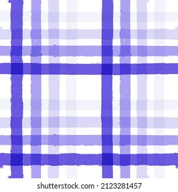 Marque la casilla de verificación. Impresión de gradiente de tartán vectorial sin brillo. rayas de acuarela lila, fondo gráfico a cuadros.