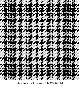 Plaid check pattern in black and white. Seamless texture fabric background.