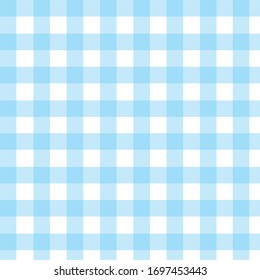 Plaid Check-Muster in Blau und Weiß. Nahtlose Stofftextur.