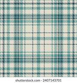 Plaid check pattern in green. Seamless fabric texture. Tartan textile print design.