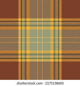 Pintar el patrón de verificación en colores naranja y rojo. Textura de tela sin fisuras. Diseño de la impresión textil de Tartán.