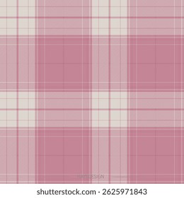 Patrón de cuadros a cuadros en color marfil rosa en formato Vector. Repite sin problemas con colores editables. Genial para ropa de cama, camisas, vestidos, mantel.