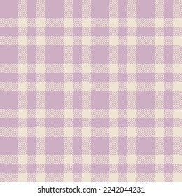 Plaid check pattern in pink. Seamless fabric texture. Tartan textile print design.