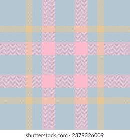 Plaid check pattern in pink. Seamless fabric texture. Tartan textile print design.