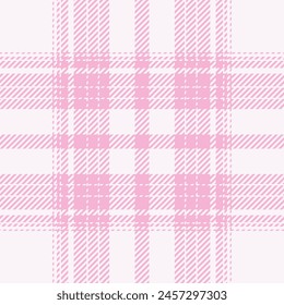 Plaid check pattern in pink. Seamless fabric texture. Tartan textile print.