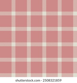 Plaid check pattern in pink. Seamless fabric texture. Tartan textile print.