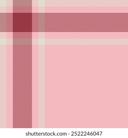 Plaid check pattern in pink. Seamless fabric texture. Tartan textile print.