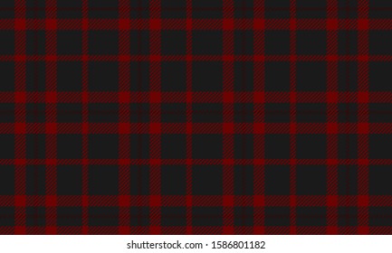 Plaid Check Pattern in Red, Black, and White. Seamless Fabric Texture Print. Can Be Mounted on a Weaving Holster