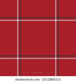 Plaid check pattern in Red tone in vector format. Seamless repeat with adjustable colours. Great for bedding, shirt, dress, tablecloth, fabric design.