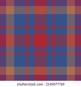 Plaid check pattern. Seamless fabric texture. Tartan textile print design.
