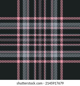 Plaid check pattern. Seamless fabric texture. Tartan textile print design.