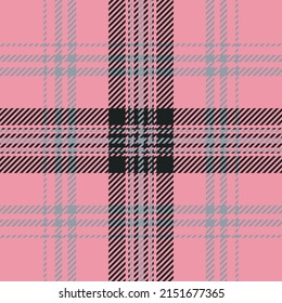 Plaid check pattern. Seamless fabric texture. Tartan textile print design.
