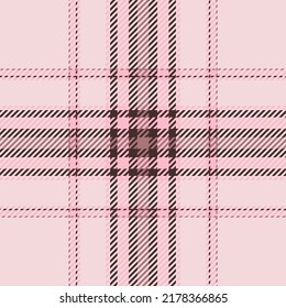 Plaid check pattern. Seamless fabric texture. Tartan textile print design.