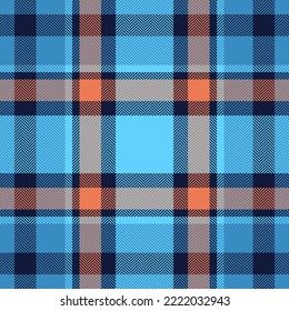 Plaid check pattern. Seamless fabric texture. Tartan textile print design.