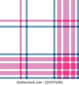 Plaid check pattern. Seamless fabric texture. Tartan textile print design.