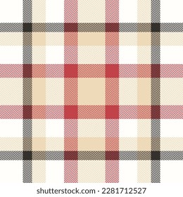 Plaid check pattern. Seamless fabric texture. Tartan textile print design.