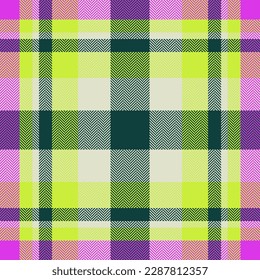 Plaid check pattern. Seamless fabric texture. Tartan textile print design.