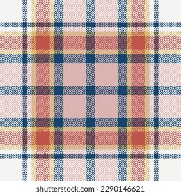 Plaid check pattern. Seamless fabric texture. Tartan textile print design.