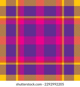 Plaid check pattern. Seamless fabric texture. Tartan textile print design.