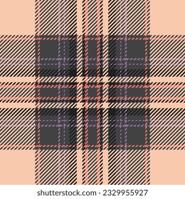 Plaid check pattern. Seamless fabric texture. Tartan textile print design.