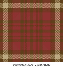 Plaid check pattern. Seamless fabric texture. Tartan textile print design.