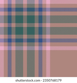 Plaid check pattern. Seamless fabric texture. Tartan textile print design.