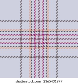 Plaid check pattern. Seamless fabric texture. Tartan textile print design.