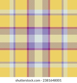 Plaid check pattern. Seamless fabric texture. Tartan textile print design.