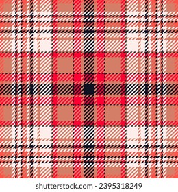 Plaid check pattern. Seamless fabric texture. Tartan textile print design.
