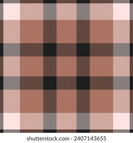 Plaid check pattern. Seamless fabric texture. Tartan textile print design.