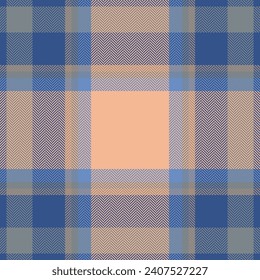 Plaid check pattern. Seamless fabric texture. Tartan textile print design.