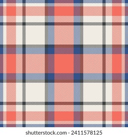 Plaid check pattern. Seamless fabric texture. Tartan textile print design.