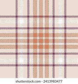 Plaid check pattern. Seamless fabric texture. Tartan textile print design.