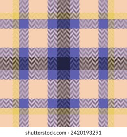 Plaid check pattern. Seamless fabric texture. Tartan textile print design.