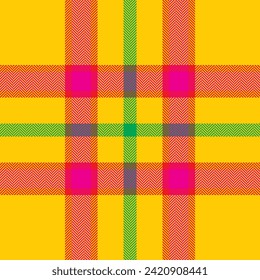 Plaid check pattern. Seamless fabric texture. Tartan textile print design.