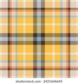 Plaid check pattern. Seamless fabric texture. Tartan textile print design.