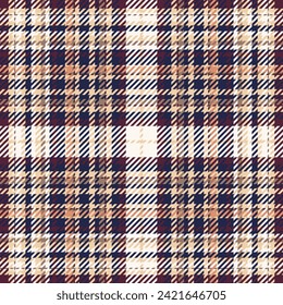Plaid check pattern. Seamless fabric texture. Tartan textile print design.