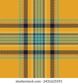 Plaid check pattern. Seamless fabric texture. Tartan textile print design.