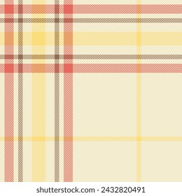 Plaid check pattern. Seamless fabric texture. Tartan textile print design.