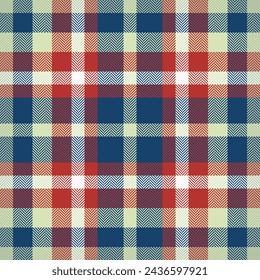 Plaid check pattern. Seamless fabric texture. Tartan textile print design.