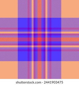 Plaid check pattern. Seamless fabric texture. Tartan textile print.
