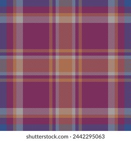 Plaid check pattern. Seamless fabric texture. Tartan textile print.