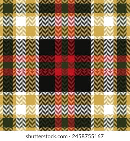 Plaid check pattern. Seamless fabric texture. Tartan textile print.