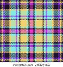 Plaid check pattern. Seamless fabric texture. Tartan textile print.