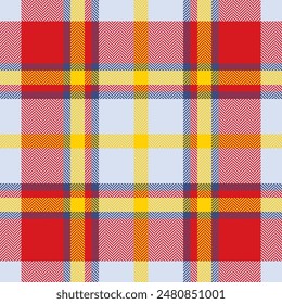 Plaid check pattern. Seamless fabric texture. Tartan textile print.