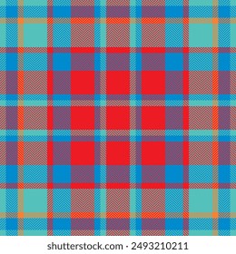 Plaid check pattern. Seamless fabric texture. Tartan textile print.