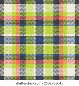 Plaid check pattern. Seamless fabric texture. Tartan textile print.