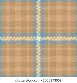 Plaid check pattern. Seamless fabric texture. Tartan textile print.